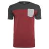 Urban Classics - 3Tone Pocket Tshirt Homme - Rouge/Gris Product image
